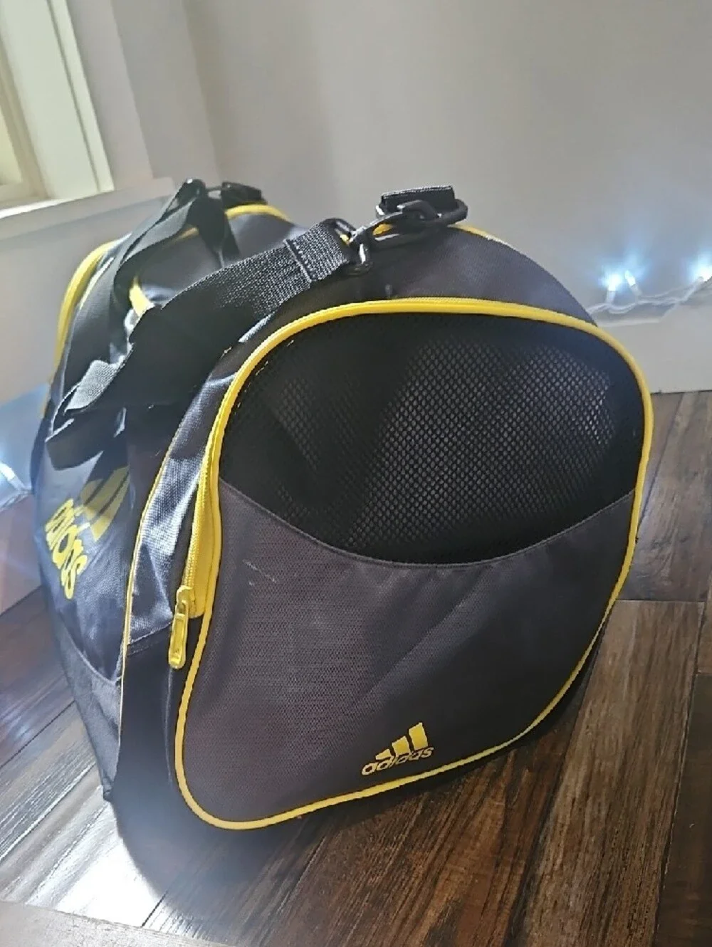 adidas Black and Yellow Sports‎ Duffel Bag